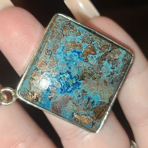 Sterling Silver Azurite Pendant